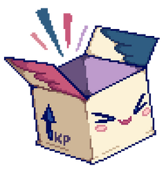 K-Pal's logo, a delivery box with an excited expression, and wings painted in the color of the Korean flag.